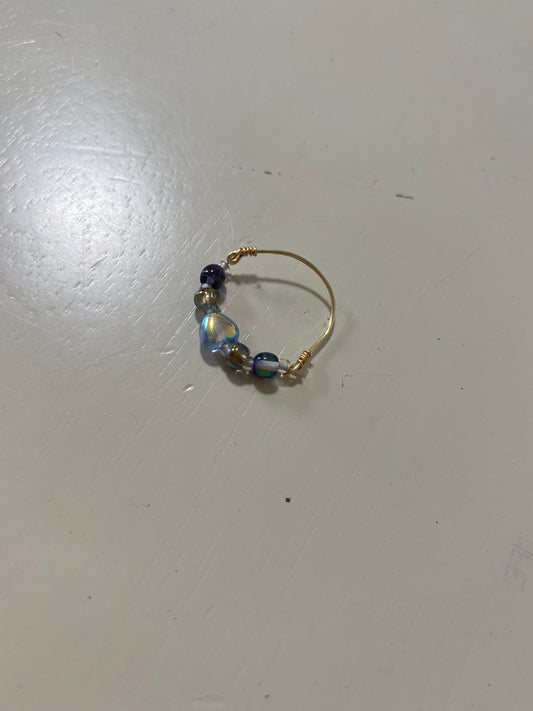 Blue Heart Ring Size 6.5