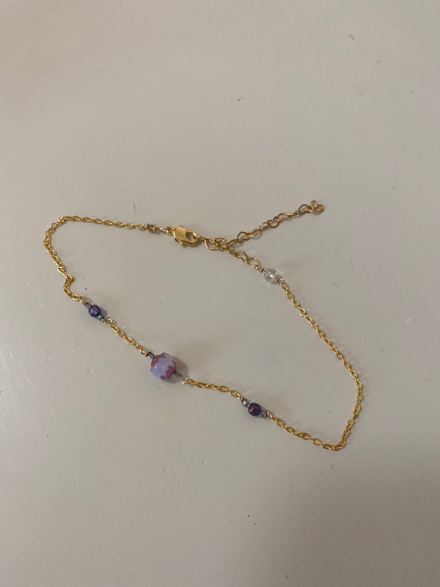 Opal Gold Anklet