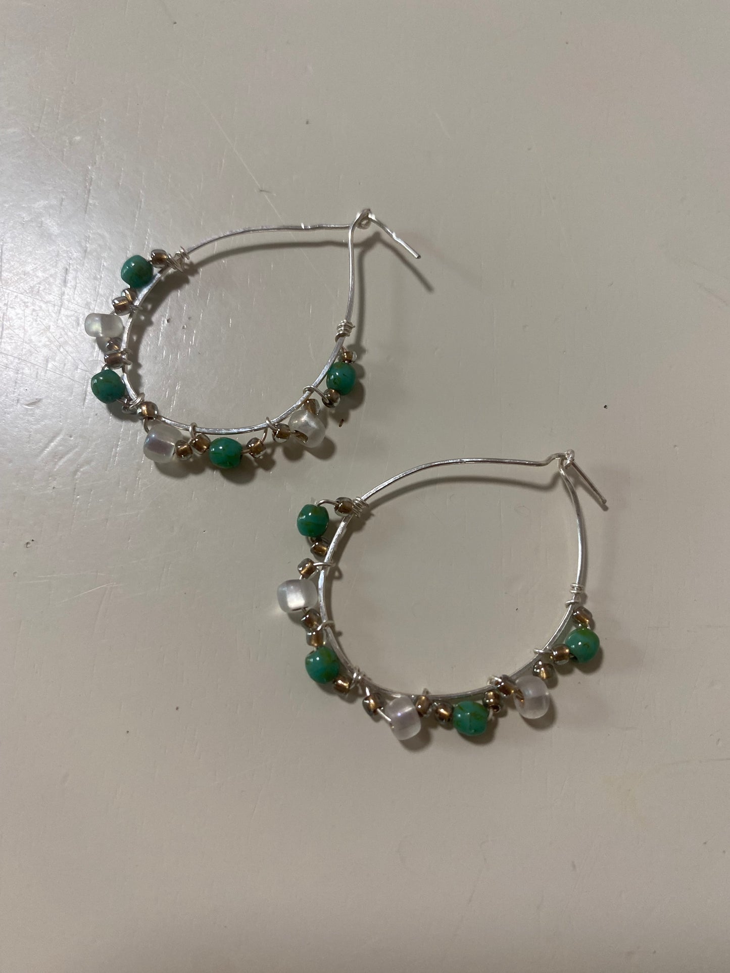 Turquoise Hoops