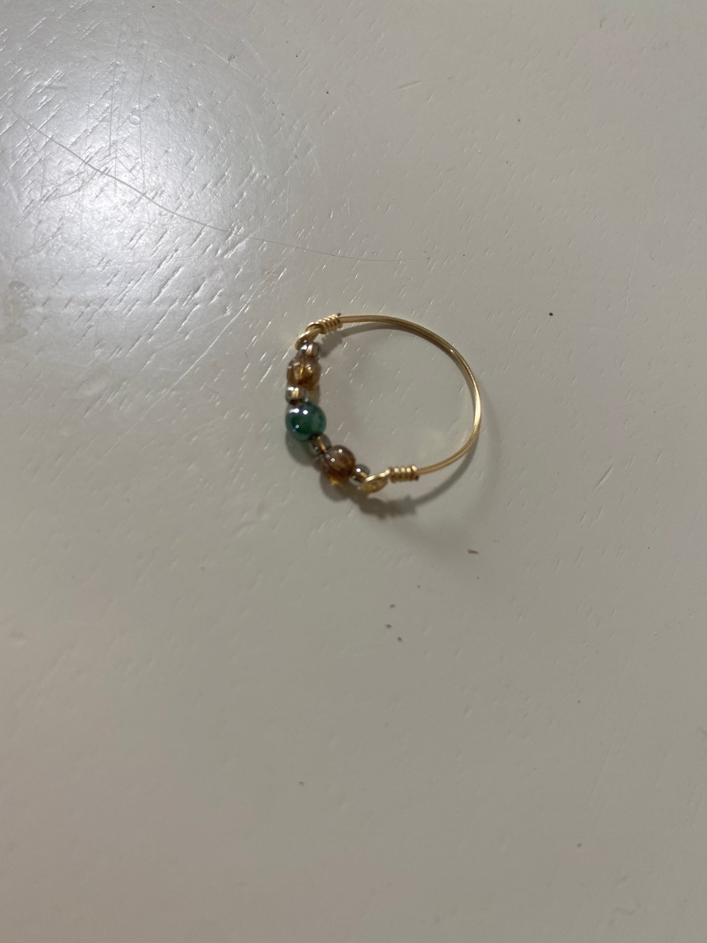 Green and Gold Ring Size 5