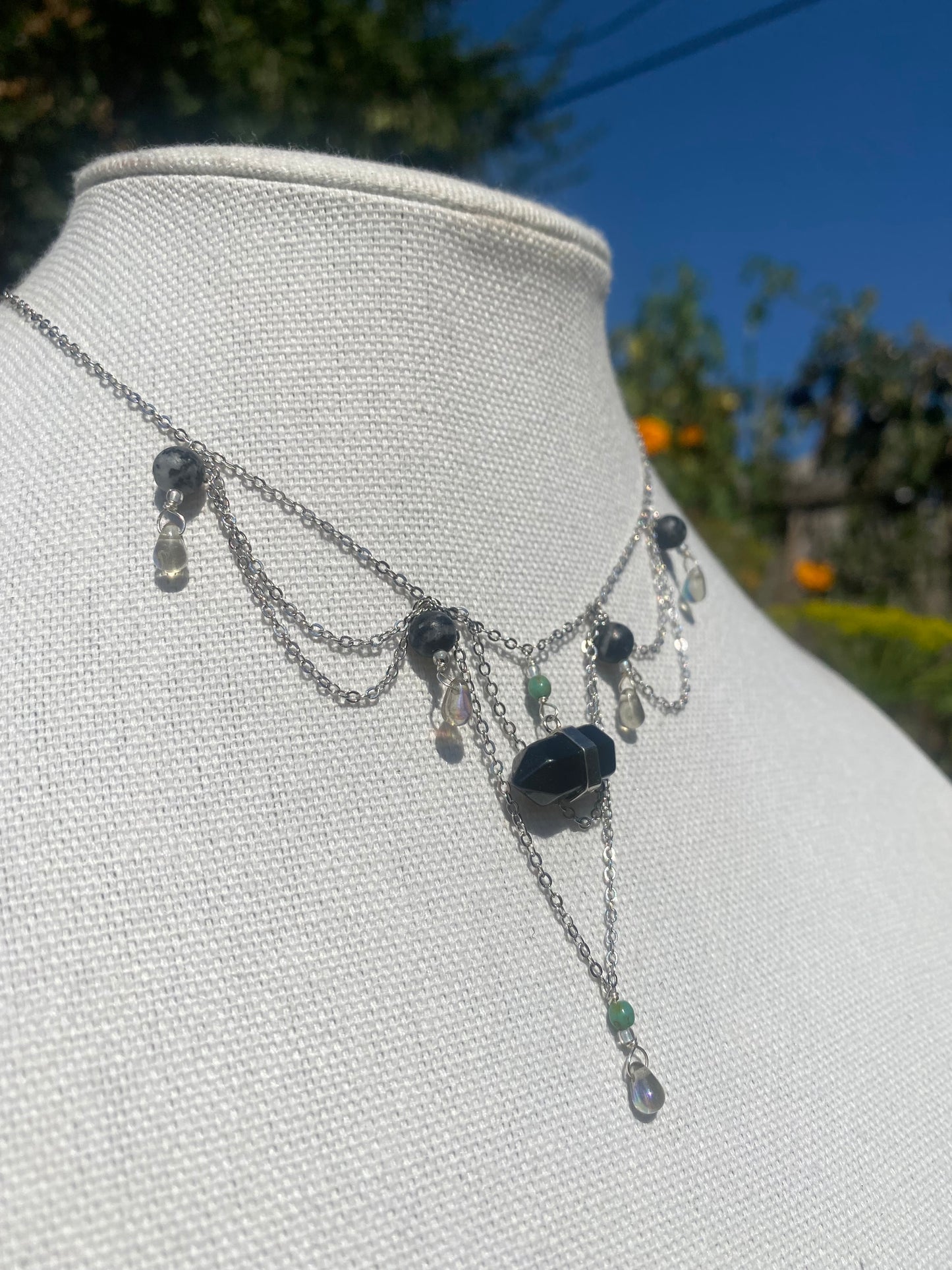 Black Onyx Layered Necklace