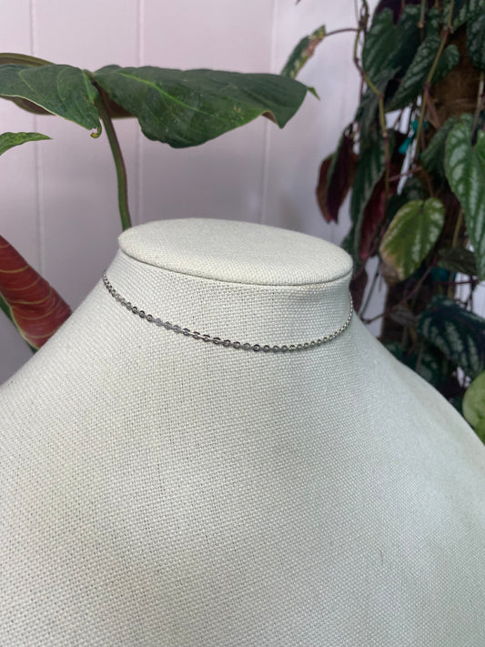 Silver Thick Oval Choker