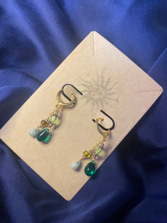 Green Hellebore Earrings